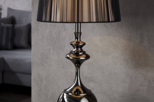 LAMPADAR, LUCIE NEGRU, 160CM, DIN METAL SI TEXTIL, COD 20512 - Img 3