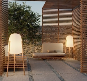 LAMPADAR ROCKET 145 SOLAR & BATTERY, CONFECTIONAT DIN LEMN SI POLIETILENA - Img 2