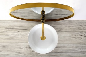 LAVOAR IDA REA, ALB, 36CM, MONTAJ PE BLAT, DESIGN DEOSEBIT, CALITATE SUPERIOARA, REA