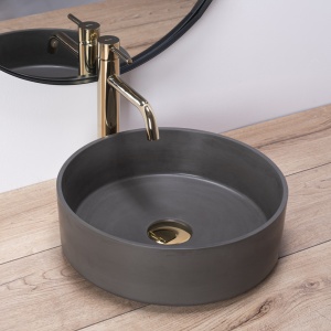 LAVOAR REA ARENA, MONTAJ PE BLAT, GRI MAT, 36CM, DIN CERAMICA, CALITATE SUPERIOARA, REA - Img 6