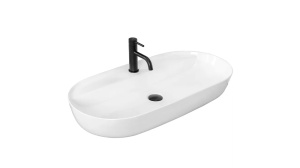 LAVOAR REA AURA, ALB, 81 CM, DIN CERAMICA, CALITATE SUPERIOARA - Img 2