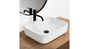 LAVOAR REA DEMI SLIM, ALB, 51 CM, DIN CERAMICA, CALITATE SUPERIOARA