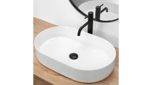 LAVOAR REA NADIA, ALB, 61 CM, DIN CERAMICA, CALITATE SUPERIOARA - Img 2