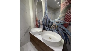 LAVOAR REA QUEEN, ALB, 55 CM, DIN CERAMICA, CALITATE SUPERIOARA - Img 2