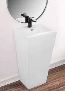 LAVOAR STATIV DARIA, 84 CM, ALB, DIN CERAMICA, CALITATE SUPERIOARA