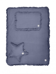 LENJERIE FLOUNCE LINEN ALBASTRU MARIN MARIMEA M IDEALA PENTRU PATUT BEBELUSI BA - Img 2