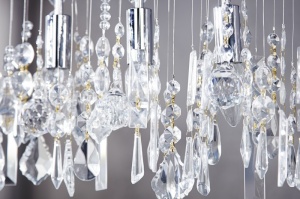 LUSTRA 9 FLAMES, DIAMONDS 124CM, DESIGN MODERN - Img 6