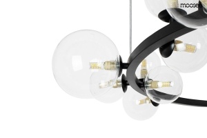 LUSTRA ALURE 120 NEAGRA, REALIZATA DIN METAL SI STICLA, STIL MODERN - Img 3
