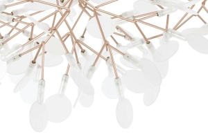LUSTRA CU LED, FLORA 100, CONFECTIONAT DIN METAL, CUPRU, STIL MODERN - Img 3