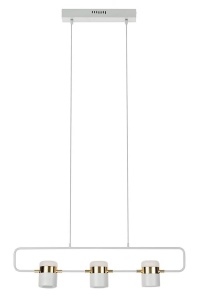 LUSTRA CU LED-URI BLINK 3, AURIU/ALB MAT, DIN ALUMINIU SI PLASTIC OPAL, STIL MODERN, B2 - Img 4