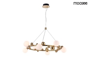 LUSTRA CU LED-URI,VALENTINO M, AURIU, DIN METAL SI STICLA, STIL MODERN, B2