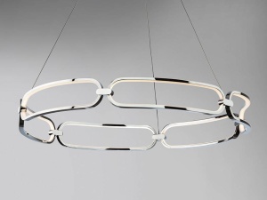 LUSTRA CU TELECOMANDA 80CM, COLETTE, METAL SI LED, STIL MODERN SCHULLER - Img 3