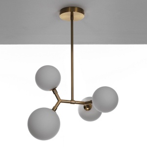 LUSTRA DEOSEBITA 65CM, POODLE, DIN METAL SI STICLA, DESIGN MODERN