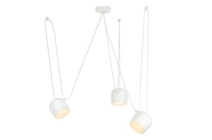 LUSTRA EYE 3, ALB, DIN ALUMINIU, STIL MODERN, B2