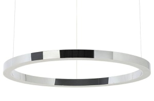 LUSTRA LED, RING 100, ARGINTIE, DIN OTEL LUSTRUIT, STIL MODERN