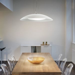 LUSTRA LENA SP3 D64, ALB, DIN STICLA, STIL MODERN - Img 2