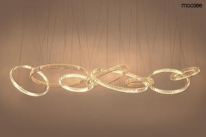 LUSTRA LIBERTY LINE 8 GOLD, CONFECTIONATA DIN STICLA SI METAL, STIL MODERN - Img 2