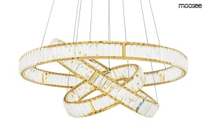 LUSTRA LIBERTY TRIPLES AURIE, CONFECTIONATA DIN METAL SI STICLA, STIL MODERN