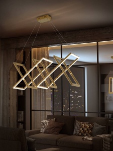 LUSTRA LIMUS 753319 LED CU DESIGN MODERN DIN METAL AURIU SI LED SCHULLER