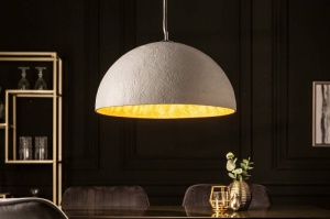 LUSTRA MODERNA 50CM, GLOW , COD 36318, STIL MODERN, REALIZATA DIN METAL IN ALB/AURIU
