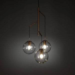 LUSTRA MODERNA, ALYCIA E, COD 4936, STIL MODERN, REALIZAT DIN METAL SI STICLA - Img 2