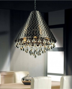 LUSTRA MODERNA IMAGIO W5 DIN CRISTAL SI METAL DESIGN DEOSEBIT
