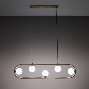 LUSTRA MODERNA, SHOW, COD 5089, STIL MODERN, REALIZAT DIN METAL SI STICLA - Img 4