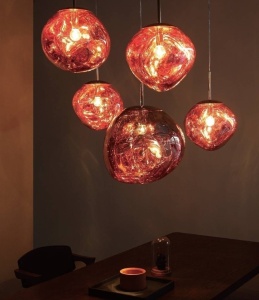 LUSTRA PENDUL FUSION 30, CUPRU, DIN METAL SI ACRIL, STIL MODERN - Img 7