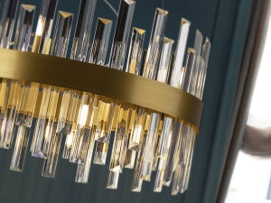 LUSTRA/PLAFONIERA GRACE, 55 CM, AURIU PERIAT/TRANSPARENT, DIN METAL SI STICLA, STIL MODERN - Img 5