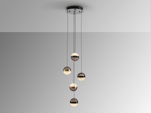 LUSTRA/PLAFONIERA ORBES, 32 CM, MULTICOLORA, DIN METAL, POLICARBONAT SI STICLA, STIL MODERN - Img 4