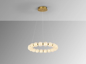 LUSTRA/PLAFONIERA ROXAN, 57 CM, AURIU/TRANSPARENT, DIN METAL, ALUMINIU SI ACRIL, STIL MODERN - Img 3