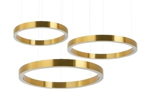 LUSTRA RING 40+60+80, GOLD, CONFECTIONATA DIN OTEL SI ACRIL, STIL MODERN