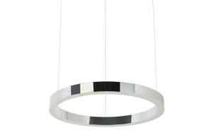 LUSTRA RING 40, ARGINTIE, CU LED, CONFECTIONATA DIN OTEL INOXIDABIL, STIL MODERN