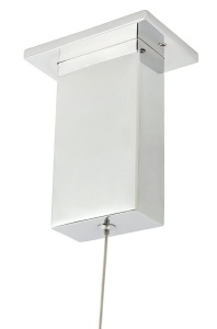 LUSTRA RING 40, ARGINTIE, CU LED, CONFECTIONATA DIN OTEL INOXIDABIL, STIL MODERN - Img 3