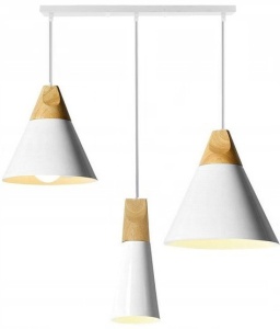 LUSTRA SCANDI SET CP WHITE, 145x80/100 cm, ALB, DIN METAL SI LEMN DE INALTA CALITATE, STIL MODERN, TU