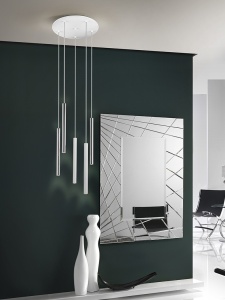 LUSTRA VARAS 373123D, DIN METAL CROMAT, ACRIL SI OPAL, STIL MODERN, SCHULLER