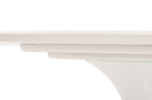MASA ALBA, DIN MDF SI PICIOR METAL, TULIP ELLIPSE 200CM, STIL MODERN - Img 5