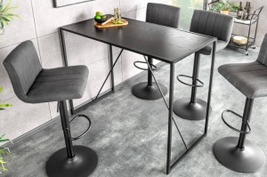 MASA BAR, SLIM LINE 120CM, METAL SI LEMN FRASIN, COD 43310 - Img 1