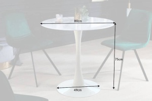 MASA BISTRO, LYON 80CM, DIN STICLA CU ASPECT MARMURA, DESIGN MODERN, ARTIM GROUP - Img 5
