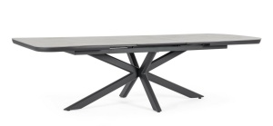 MASA DE GRADINA, EXTENSIBILA, PASCAL 200X260, GRI ANTRACIT, CONFECTIONATA DIN ALUMINIU, STIL MODERN