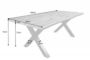 MASA DE SUFRAGERIE, 180CM, DIN LEMN LAMINAT SI METAL, DESIGN INDUSTRIAL, ARTIM GROUP SELECTION - Img 6