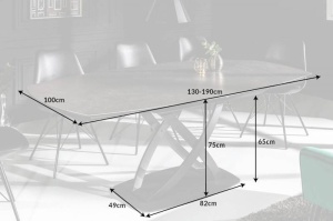 MASA DE SUFRAGERIE ROTATIVA, INCEPTION 130/190CM, ASPECT CERAMICA ANTRACIT, ARTIM GROUP SELECTION - Img 7