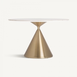 MASA DEOSEBITA, FREYUNG 120CM, DIN FAIANTA SI METAL, ALB/AURIU, ARTIM GROUP SELECTION