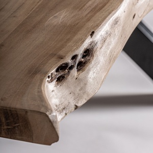 MASA DEOSEBITA, VIBORG 320CM, DIN LEMN DE SALCAM SI METAL, NATUR/NEGRU, ARTIM GROUP SELECTION - Img 3