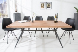 MASA DIN LEMN MASIV DE SALCAM SI METAL PENTRU INTERIOR SAU EXTERIOR CRAFT 37853 - DESIGN INDUSTRIAL