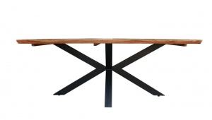 MASA DINING 200CM, GALAXY II, DIN LEMN MASIV SHEESHAM, COD 40245, ASPECT INDUSTRIAL - Img 3