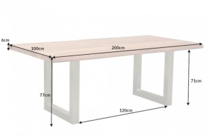 MASA DINING 200CM, MAMMUT ARTWORK, COD 40144, DIN SALCAM NATURAL
