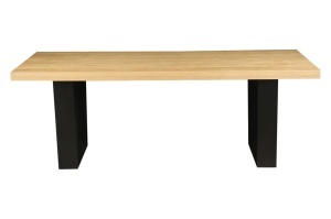 MASA DINING 210CM, ZEUS, FURNIR LEMN DE STEJAR SI METAL, ASPECT STEJAR, ARTIM GROUP SELECTION - Img 4