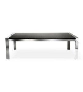 MASA DINING ASHELTO 240 CM, NEGRU/CROM, STIL MODERN, ATR