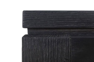 MASA DINING BLACKBONE, 200 CM, NEGRU RUSTIC, DIN LEMN DE STEJAR, RICHMOND INTERIORS - Img 6